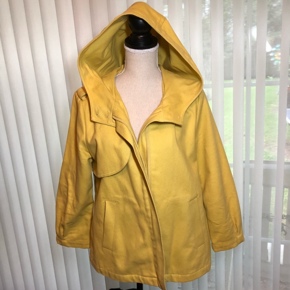 Gap celery green zip front hooded jacket Size M